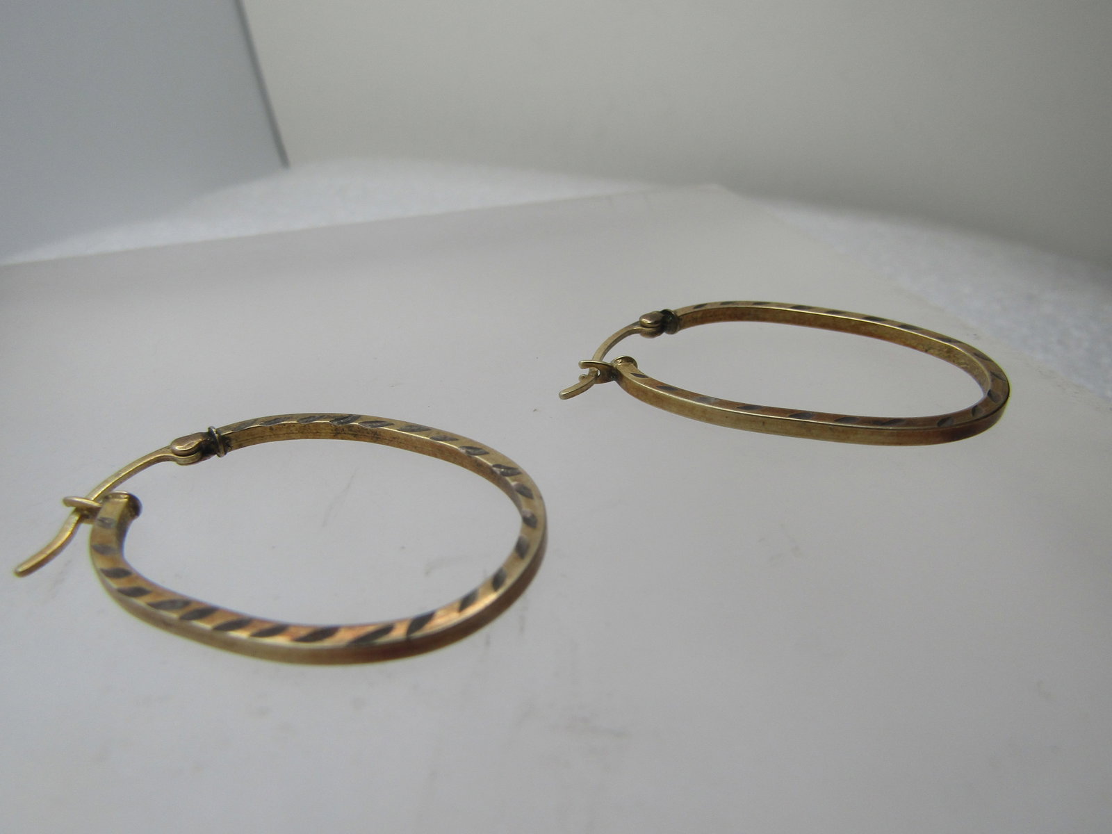 Vintage Sterling Vermeil Hoop Earrings, Pierced, 1970's and After - 5