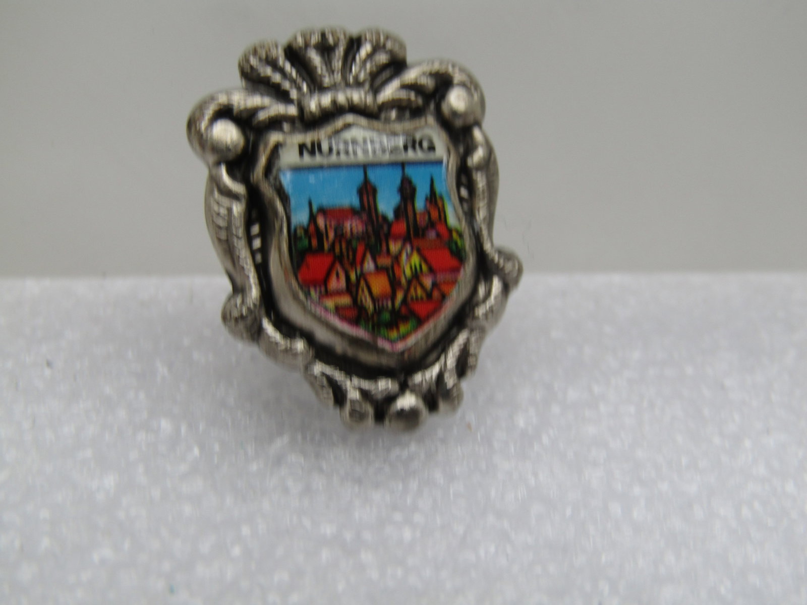 Vintage Nurnberg Crown Crest Brooch, C-Clasp, 1950's-1960's - 2