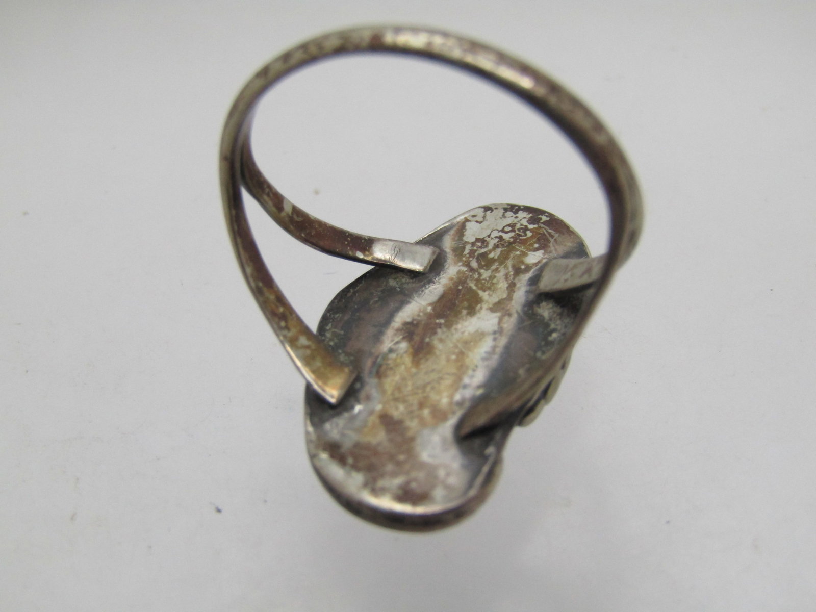 Vintage Sterling Southwestern Turquoise Ring, Sz. 8, 1960's-1970's, Unisex - 5