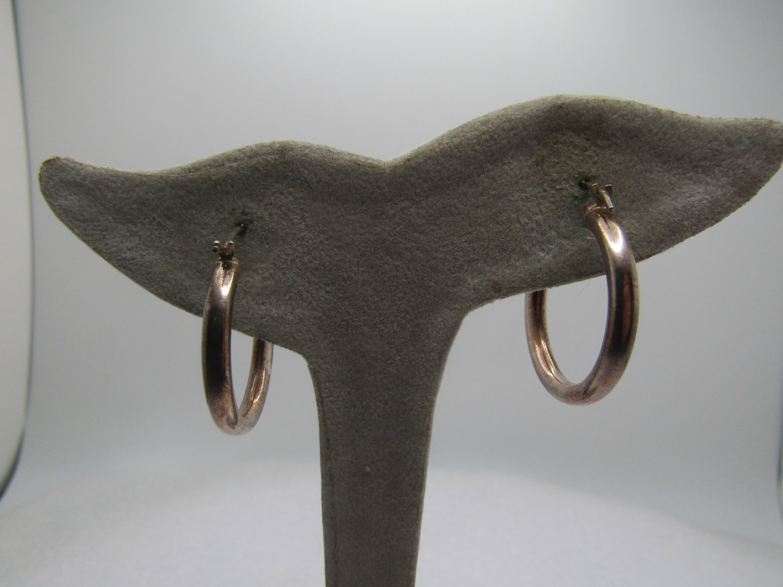 Vintage Sterling Tubular Hoop Earrings, Pierced, 1970's-1990's: Title: Vintage Sterling Tubular Hoop Earrings, Pierced, 1970's-1990's Description: Vintage Sterling Tubular Hoop Earrings, Pierced, 1970's-1990's. They are appx. 1" and 3mm wide. Hinged post that