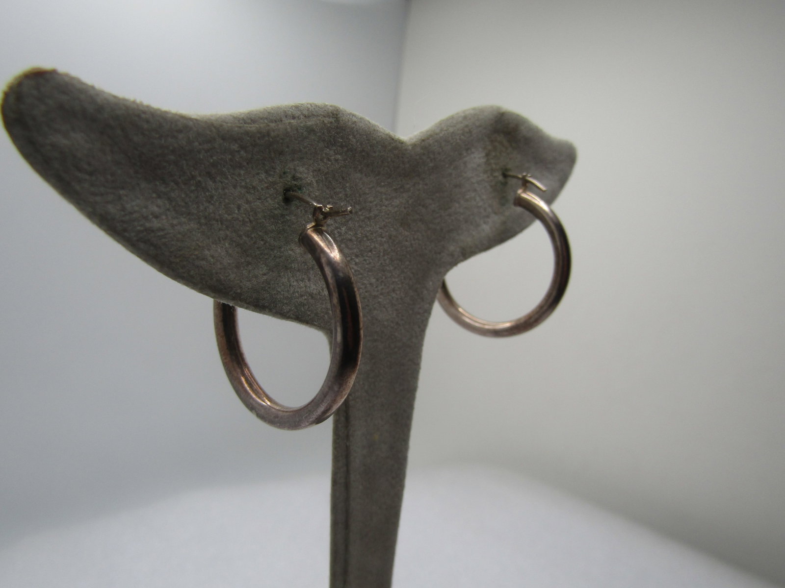 Vintage Sterling Tubular Hoop Earrings, Pierced, 1970's-1990's - 2