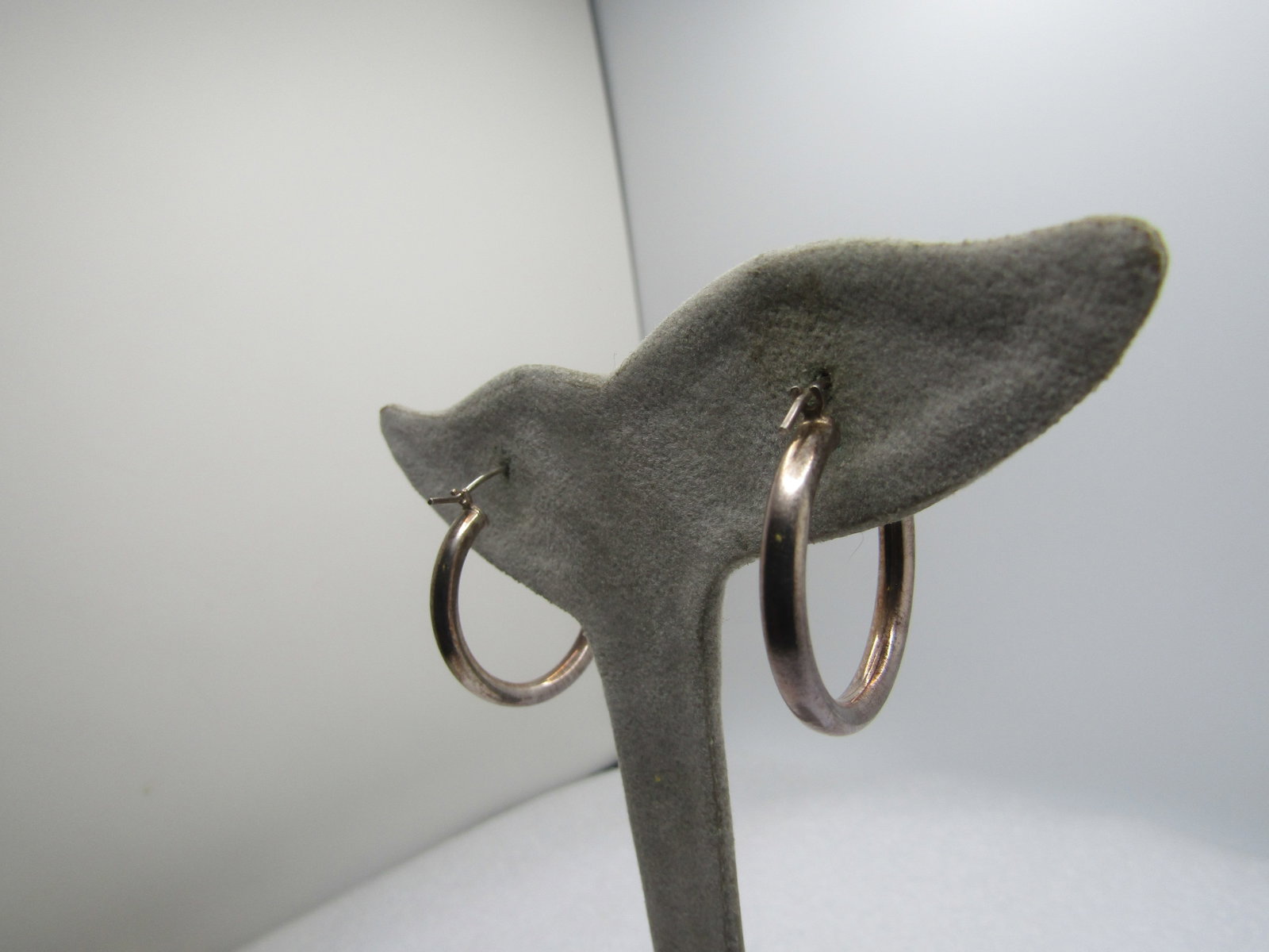 Vintage Sterling Tubular Hoop Earrings, Pierced, 1970's-1990's - 3