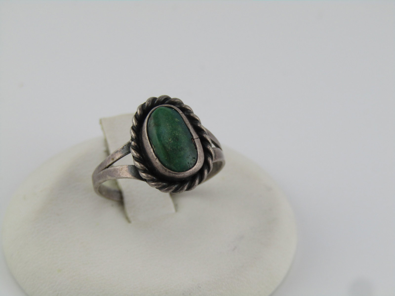 Vintage Sterling Southwestern Turquoise Ring, Sz. 6.25, 1960's-1970's - 2