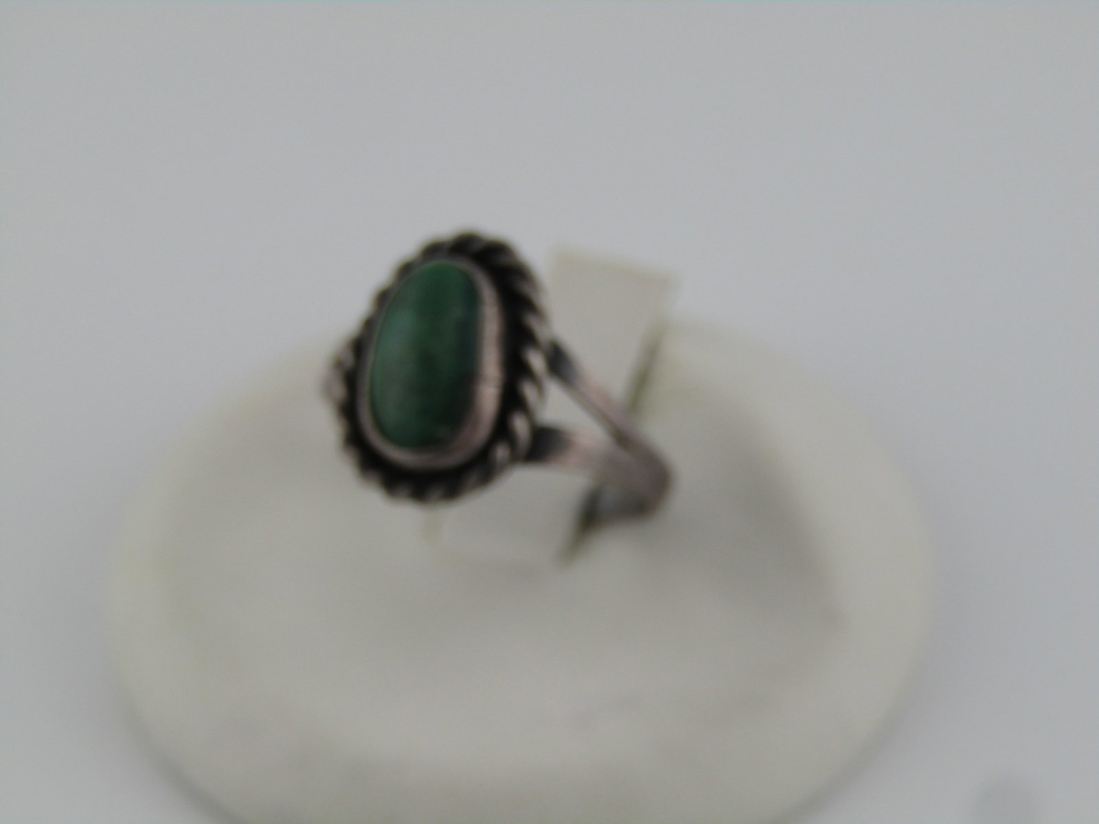 Vintage Sterling Southwestern Turquoise Ring, Sz. 6.25, 1960's-1970's - 3