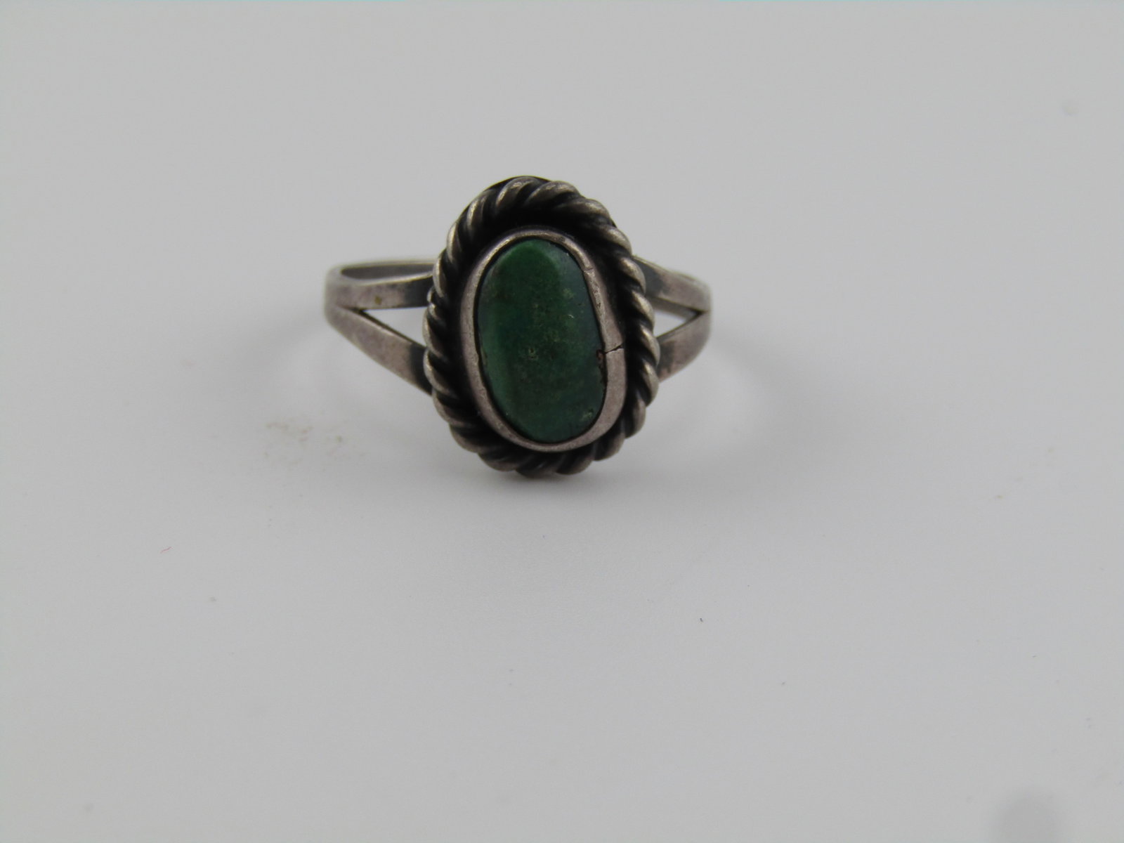 Vintage Sterling Southwestern Turquoise Ring, Sz. 6.25, 1960's-1970's - 4