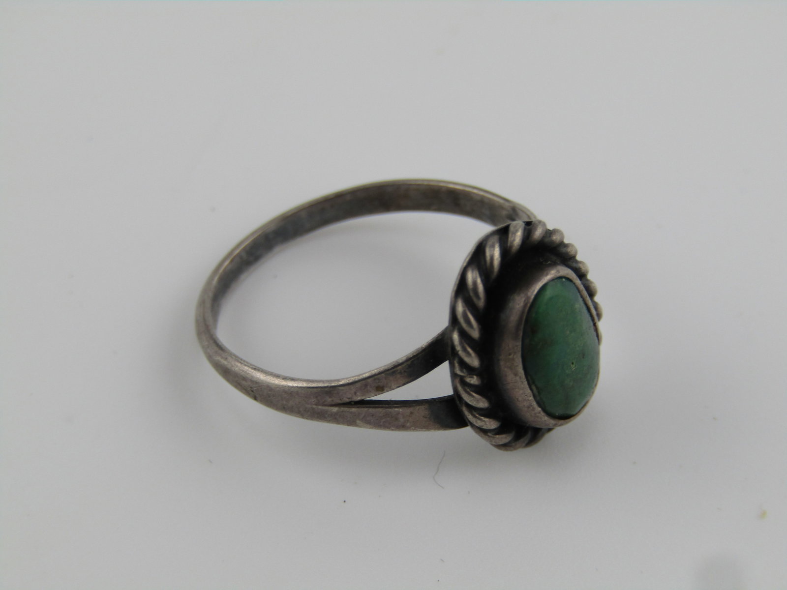 Vintage Sterling Southwestern Turquoise Ring, Sz. 6.25, 1960's-1970's - 6