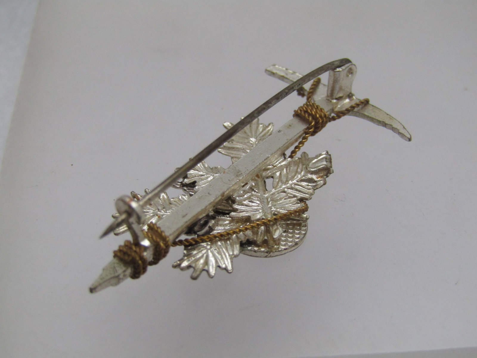 Vintage Enameled Swiss Hiking Brooch, 1960's, 1.75" Wide - 4