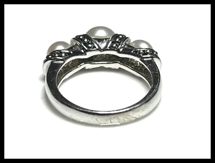 Honora Cultured Pearl Sterling Silver Ring - 5