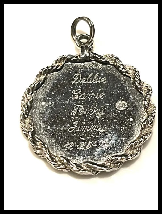 Vintage Merry Christmas Script Disk Charm - 4
