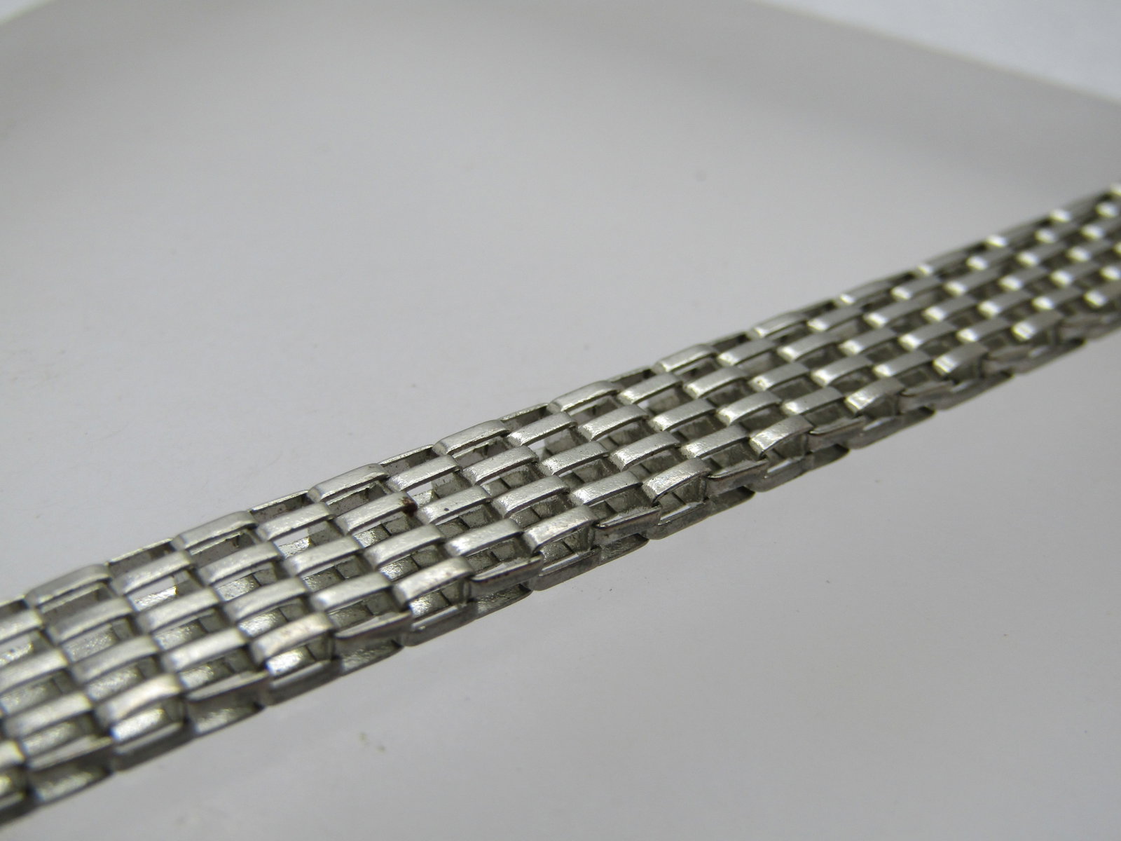 Vintage Mesh Necklace, 19", Silver Tone, 1980's-1990's, 8mm - 5