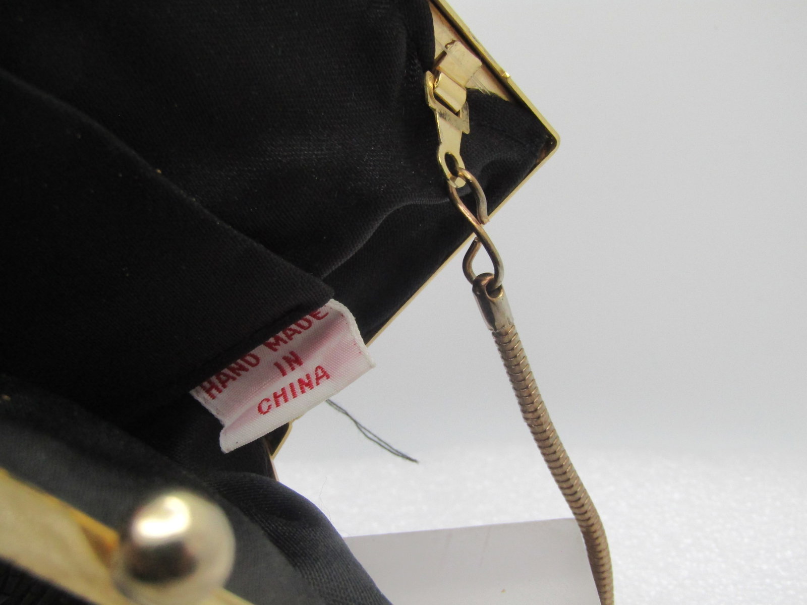 Vintage Black Beaded Shell Shaped Purse. 1980's or Earlier, Evening Bag or Clutch. - 4