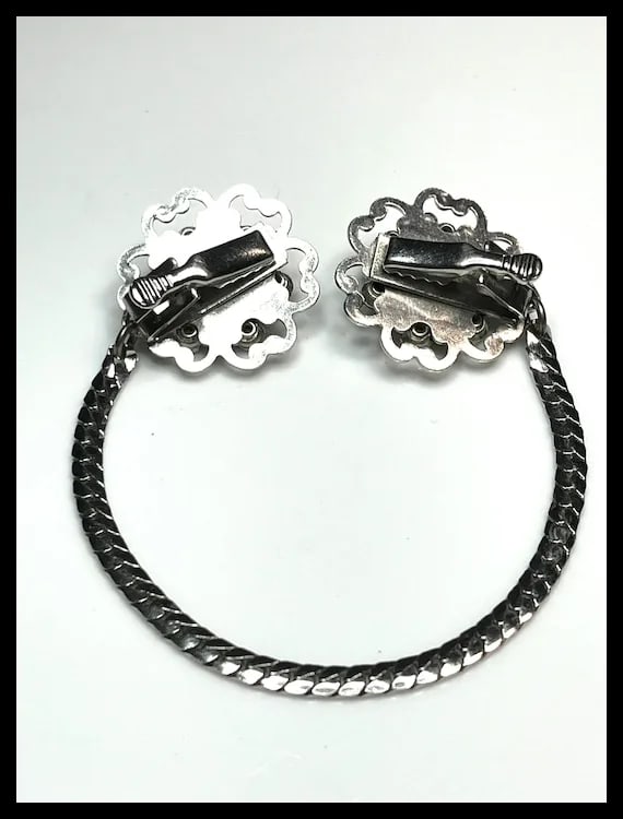 Vintage Rhinestone Statement Collar Clip - 3