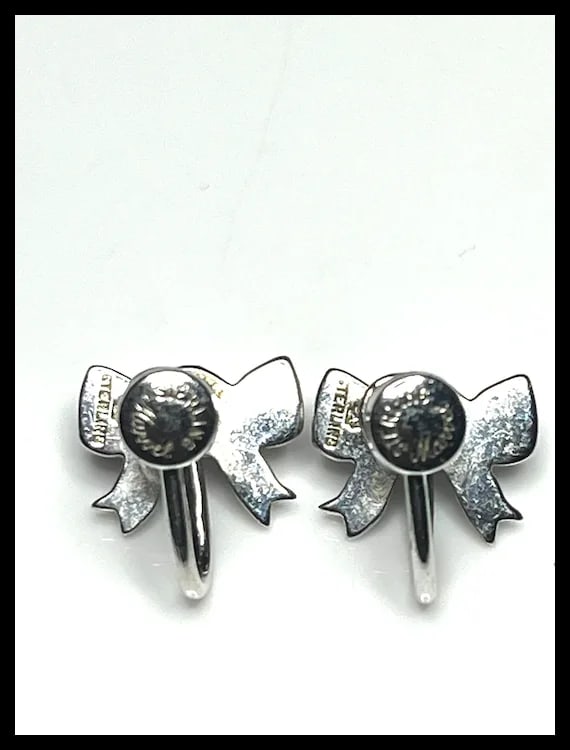Vintage Marvel Screw Back Bow Earrings - 4