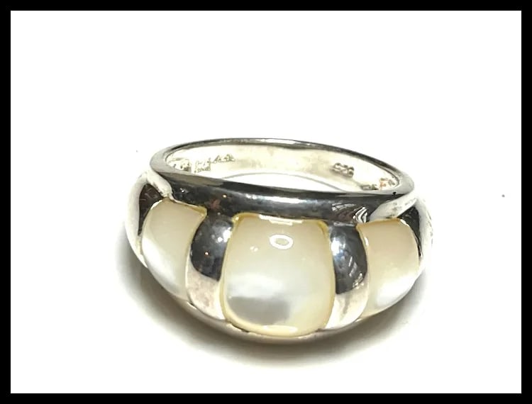 Estate Sterling Silver Signed Cocktail Ring - 2