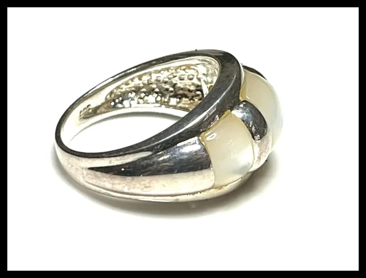 Estate Sterling Silver Signed Cocktail Ring - 4