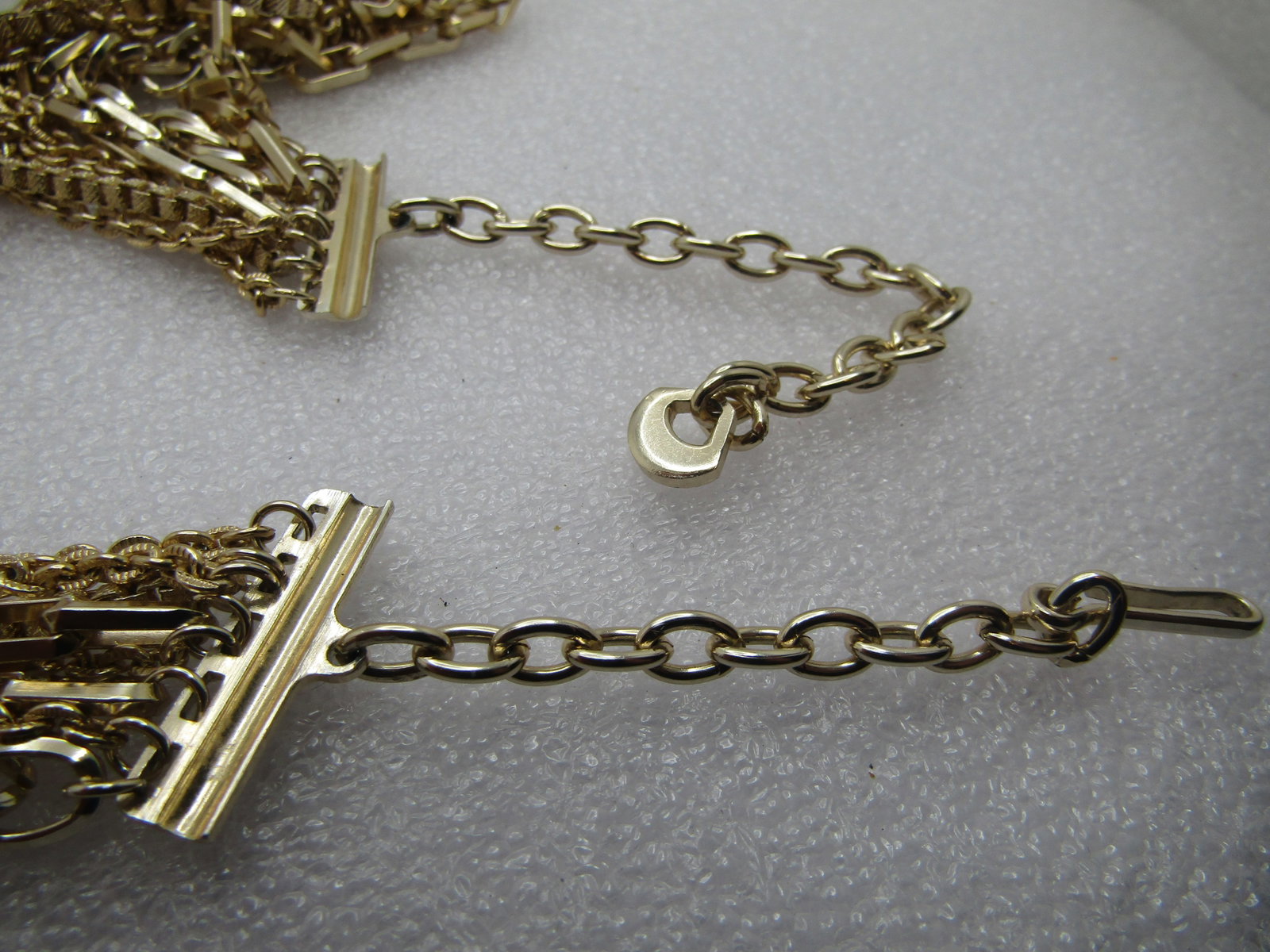 Vintage Eight Strand Necklace, 18", West Germany, Mixed Links, 1960's-1970's - 4
