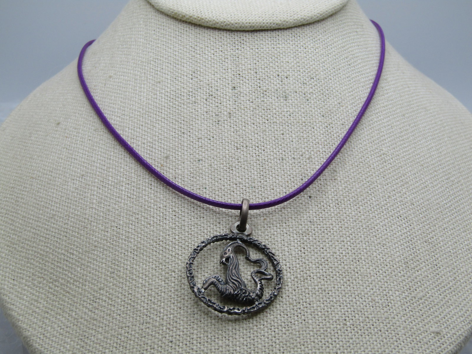 Vintage Sterling Capricorn Goat Necklace, 20", Signed Unoaerre - 4
