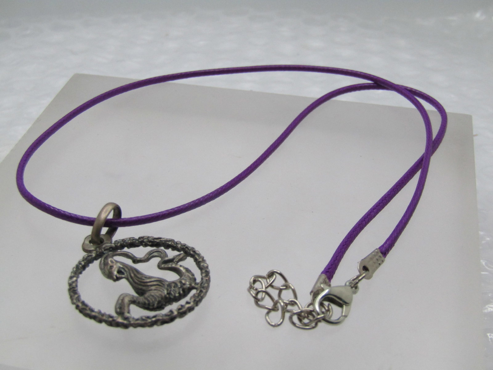 Vintage Sterling Capricorn Goat Necklace, 20", Signed Unoaerre - 7