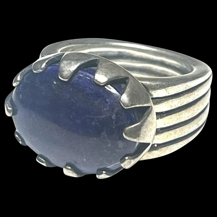 Estate Cody Sanderson and Carolyn Pollack Navajo Heavy Sterling Silver Ring (1 of 7)
