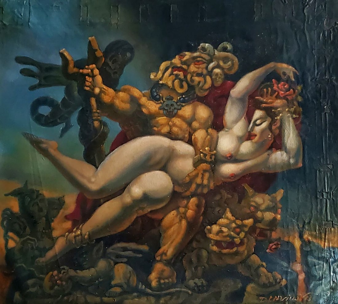 Oil painting The Abduction of Proserpina Daniil Litvinov: Title: Oil painting The Abduction of Proserpina Daniil Litvinov Description: NoLitv 1270*** ABOUT THIS PAINTING **** TITLE: "The Abduction of Proserpina"* ARTISTS: Daniil Litvinov* SIZE: 52x46