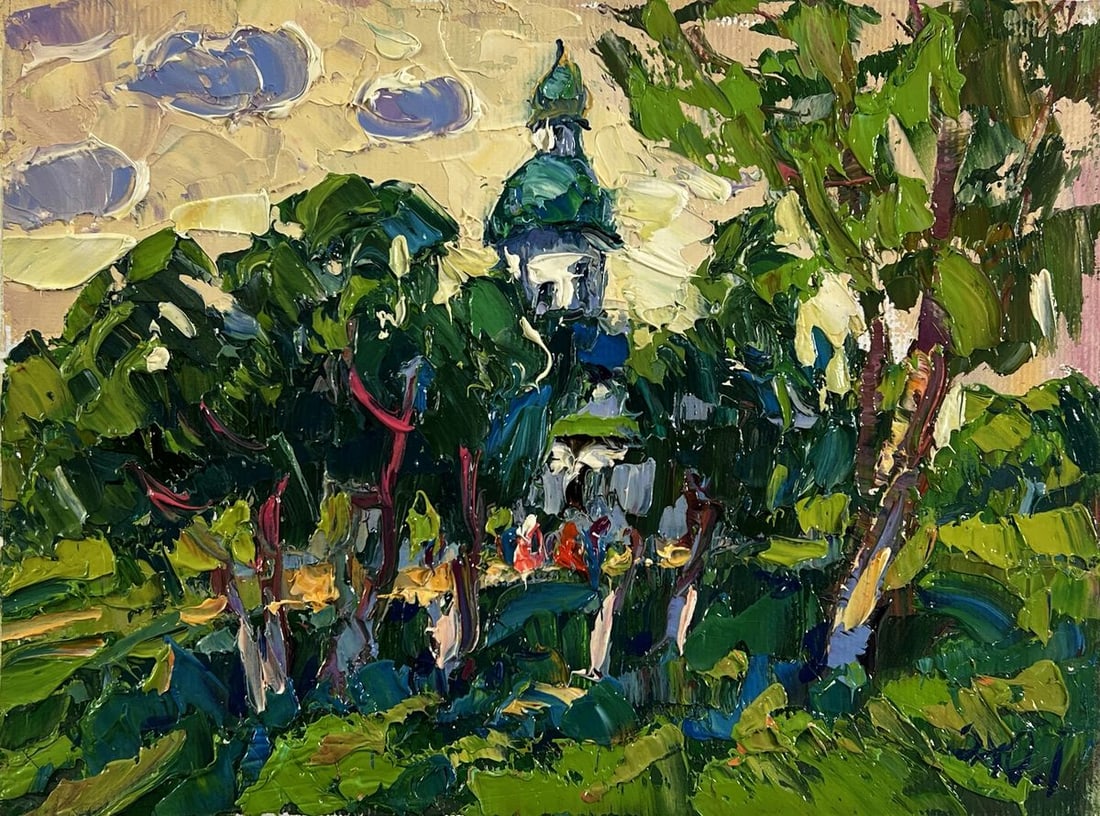 Oil painting Morning Church Oksana Ivanyuk - 3