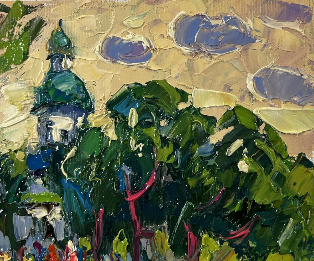 Oil painting Morning Church Oksana Ivanyuk - 4