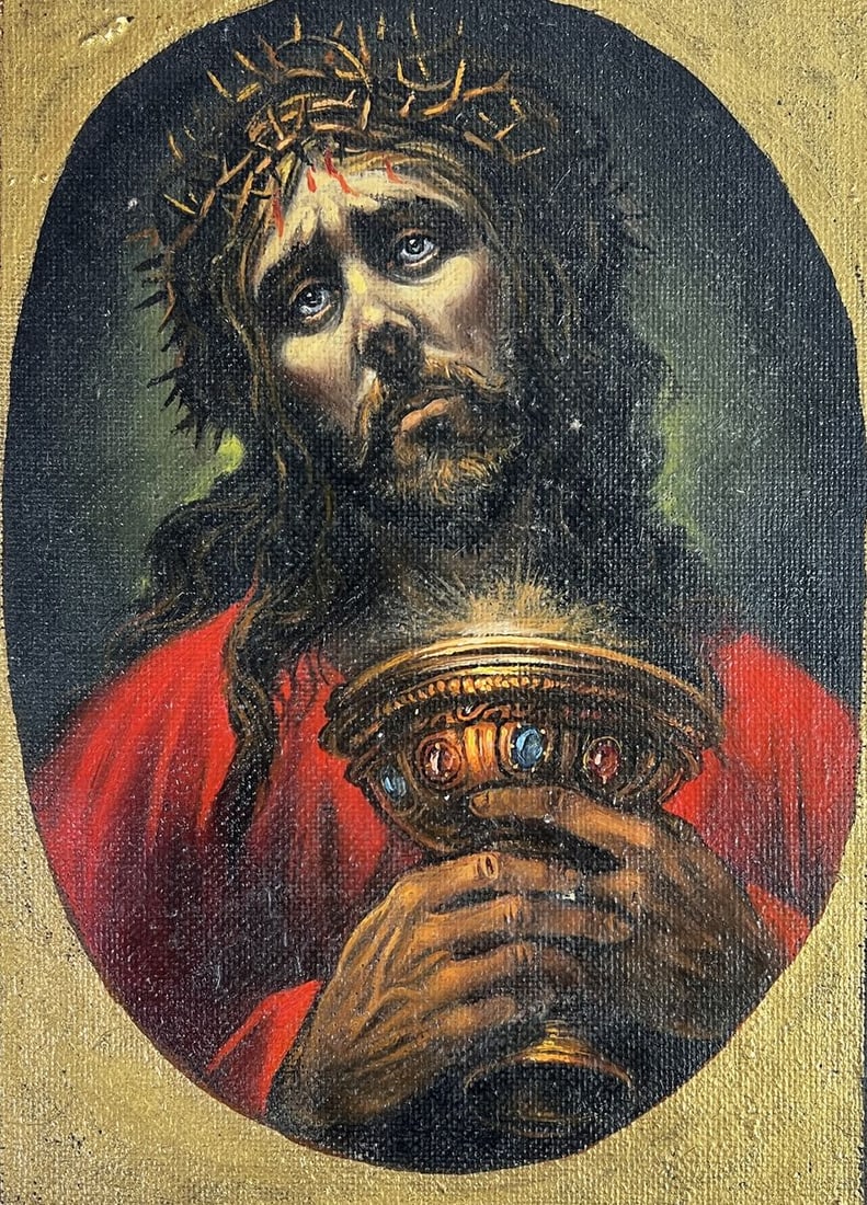Oil painting Portrait of Jesus Alexander Litvinov (1 of 10)