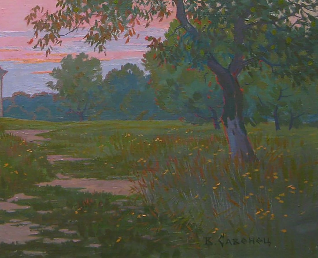 Oil painting Warm summer evening Valery Savenets - 2