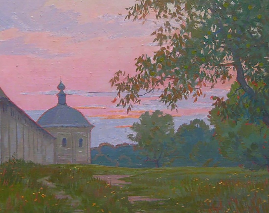 Oil painting Warm summer evening Valery Savenets - 6
