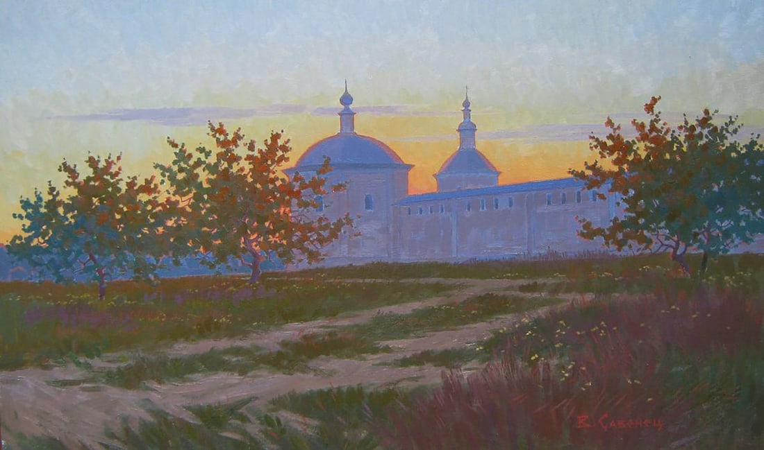 Oil painting The sun has set Valery Savenets: Title: Oil painting The sun has set Valery Savenets Description: NoSav 377*** ABOUT THIS PAINTING **** TITLE: "The sun has set"* ARTISTS: Valery Savenets* SIZE: 35x59 cm/'13.77x23.22 inches'* MEDIUM: