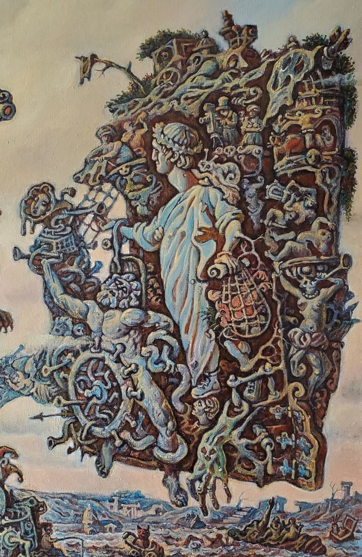 Oil painting Ancient Sea Visions Daniil Litvinov - 2