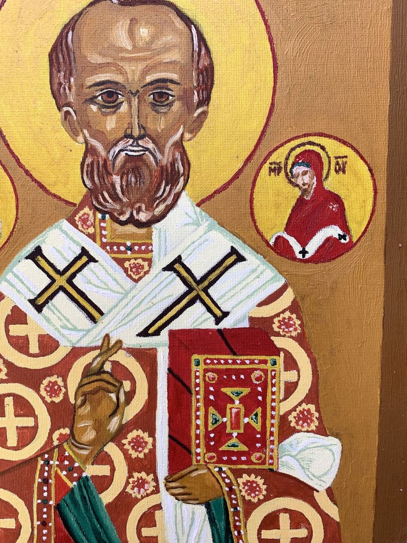 Oil painting Icon of the Saint Oleksandr Gukalov - 7
