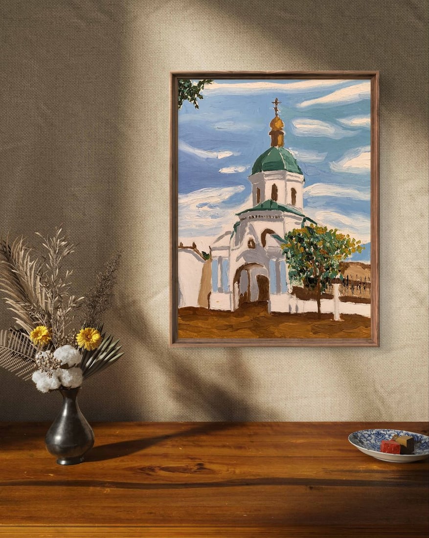 Oil painting City Church Oleksandr Gukalov - 3
