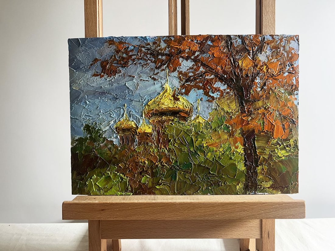 Oil painting Golden domes behind the trees Boris Serdyuk (1 of 10)