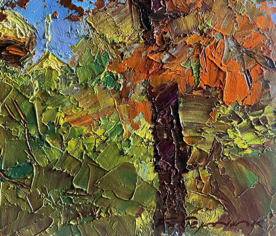 Oil painting Golden domes behind the trees Boris Serdyuk - 7