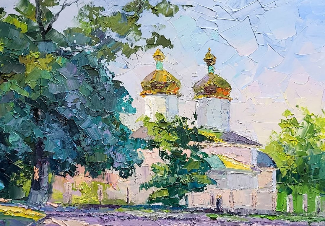 Oil painting Early near the church Serdyuk Boris Petrovich - 7