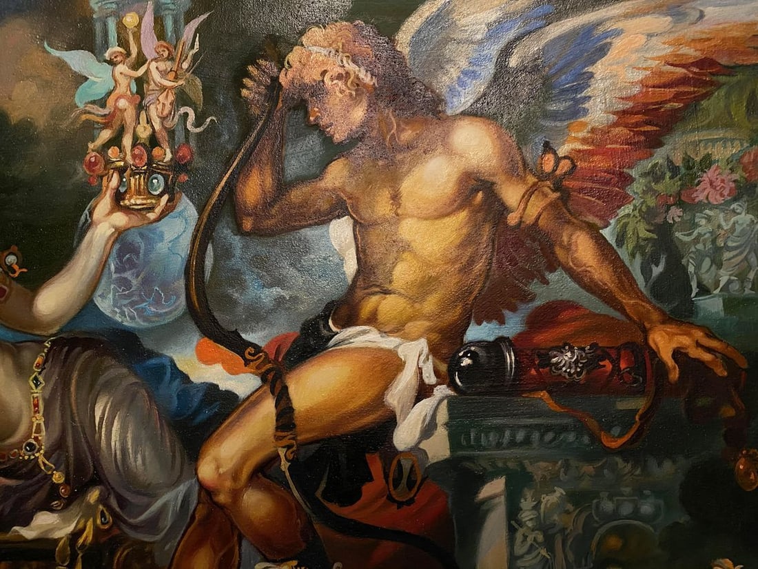 Oil painting Cupid and Psyche Alexander Arkadievich Litvinov - 10