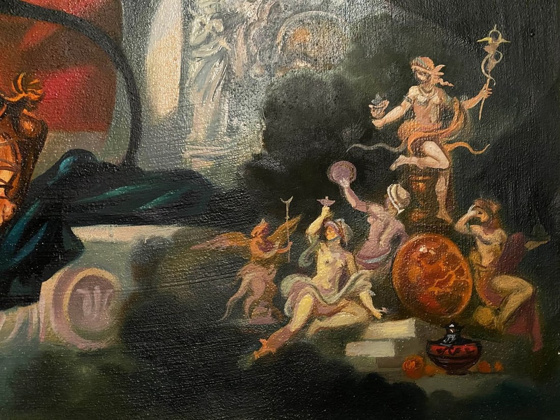 Oil painting Cupid and Psyche Alexander Arkadievich Litvinov - 4