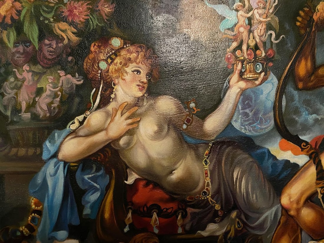 Oil painting Cupid and Psyche Alexander Arkadievich Litvinov - 8