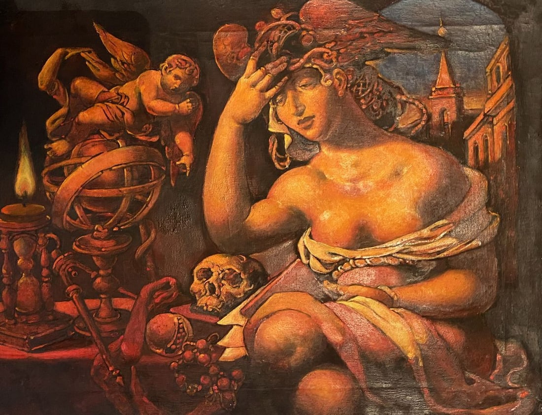 Oil painting Melancholy Litvinov Oleg Arkad'yevich: Title: Oil painting Melancholy Litvinov Oleg Arkad'yevich Description: NoLitv 338 *** ABOUT THIS PAINTING *** * TITLE: "Melancholy" * ARTISTS: Litvinov Oleg Arkad'yevich * SIZE: 46.5x36 cm/'18.30x14.1