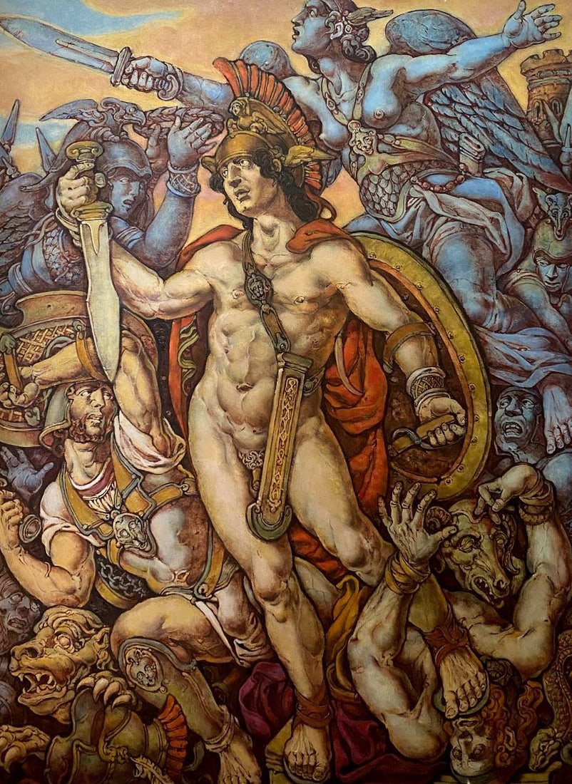 Oil painting Troy Litvinov Oleg Arkad'yevich: Title: Oil painting Troy Litvinov Oleg Arkad'yevich Description: NoLitv 493 *** ABOUT THIS PAINTING *** * TITLE: "Troy" - Right part * ARTISTS: Litvinov Oleg Arkad'yevich * SIZE: 60.5x82