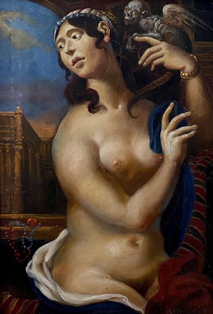 Oil painting Margarita Litvinov Oleg Arkad'yevich: Title: Oil painting Margarita Litvinov Oleg Arkad'yevich Description: NoLitv 495 *** ABOUT THIS PAINTING *** * TITLE: "Margarita" * ARTISTS: Litvinov Oleg Arkad'yevich * SIZE: 20x28 cm/'7.87x11.02 inc