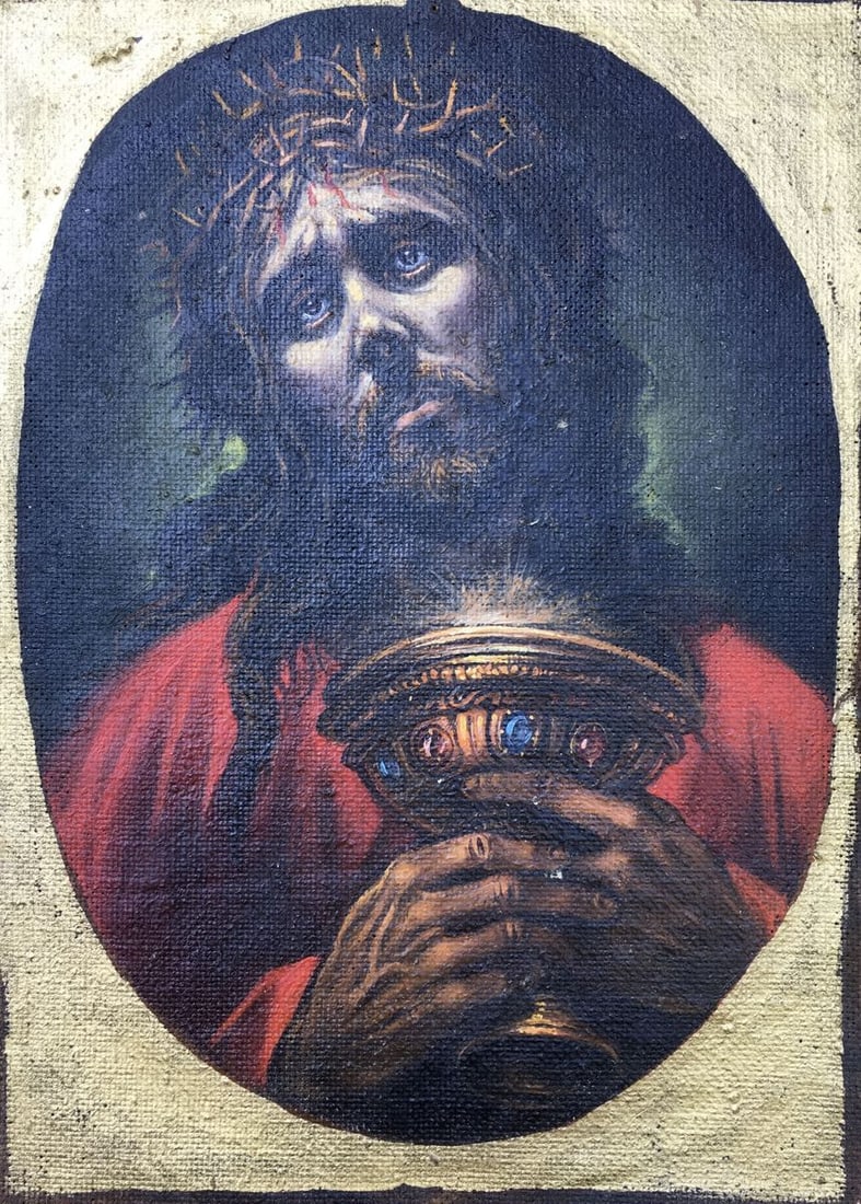 Oil painting Martyr Alexander Arkadievich Litvinov: Title: Oil painting Martyr Alexander Arkadievich Litvinov Description: No1430AAA *** ABOUT THIS PAINTING *** * TITLE: "Martyr" * ARTISTS: Alexander Arkadievich Litvinov * SIZE: 29,5x21,5cm/ 11,61x 8,4