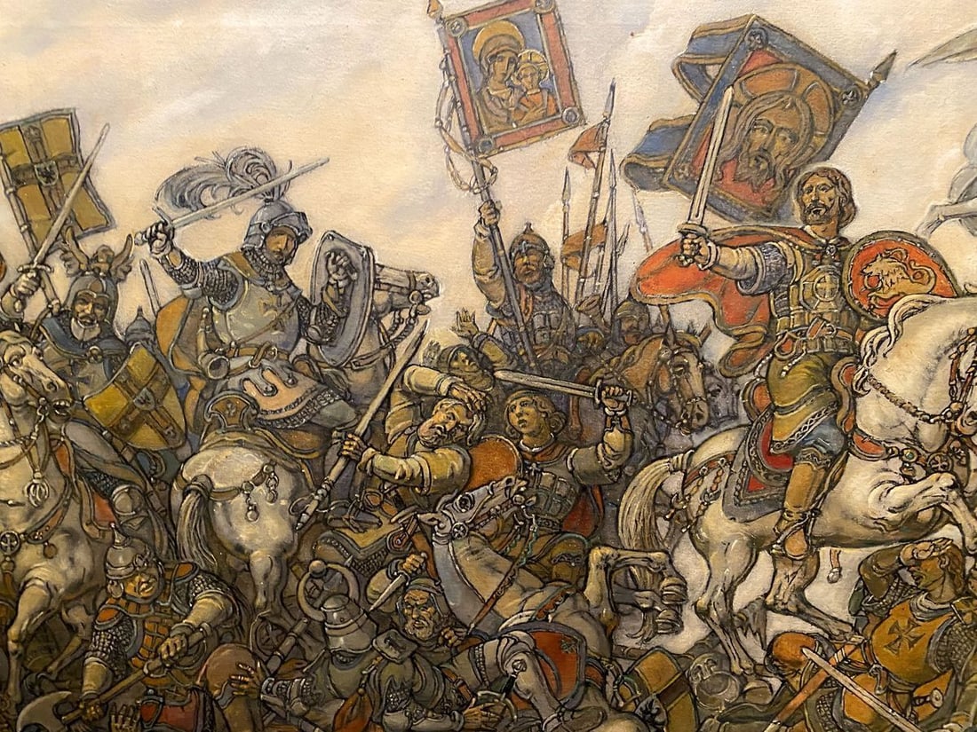 Oil painting Glorious fight Litvinov Oleg Arkad'yevich - 4