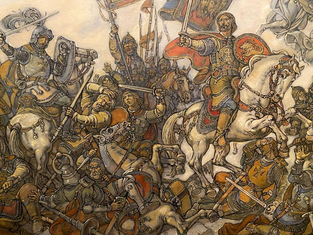 Oil painting Glorious fight Litvinov Oleg Arkad'yevich - 5