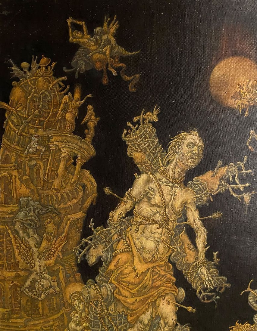 Oil painting 20th century apocalypse. Saint Sebastian Litvinov Oleg Arkad'yevich - 2