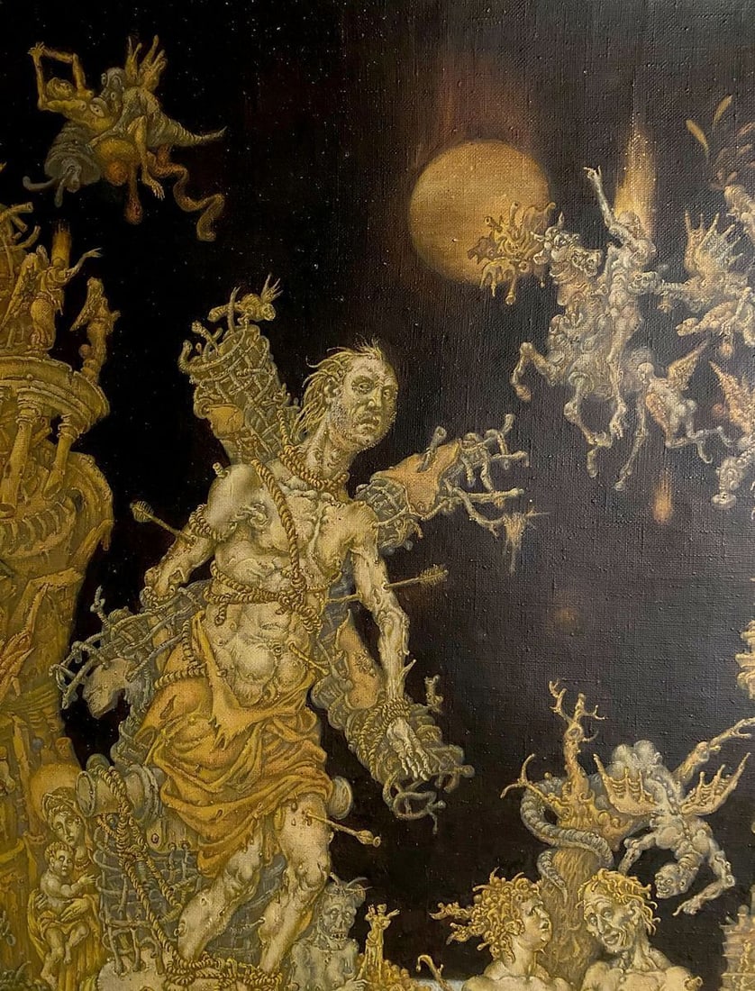 Oil painting 20th century apocalypse. Saint Sebastian Litvinov Oleg Arkad'yevich - 3
