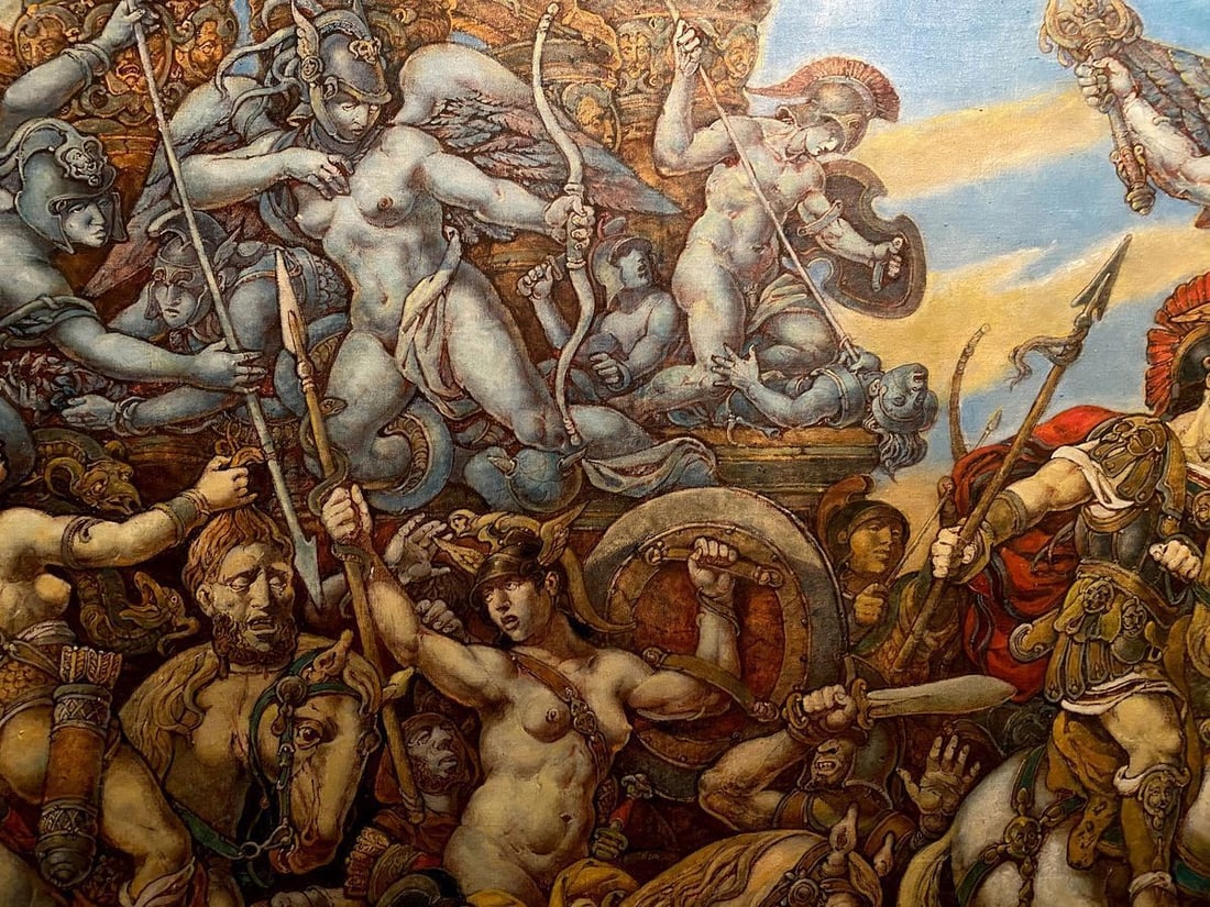 Oil painting Battle with the Amazons Litvinov Oleg Arkad'yevich - 12