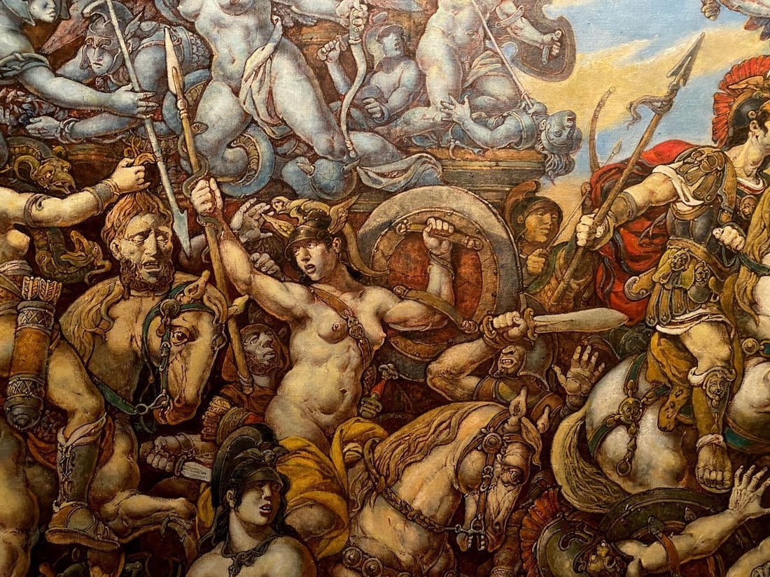 Oil painting Battle with the Amazons Litvinov Oleg Arkad'yevich - 13