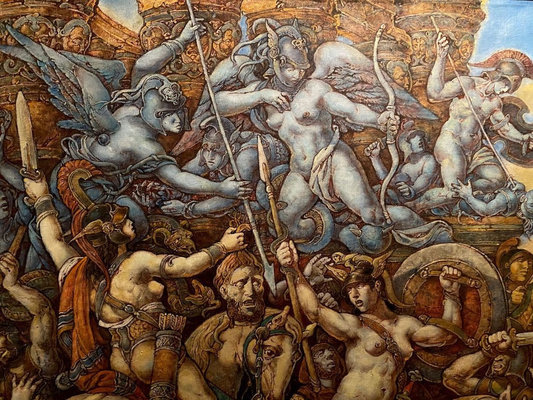 Oil painting Battle with the Amazons Litvinov Oleg Arkad'yevich - 17